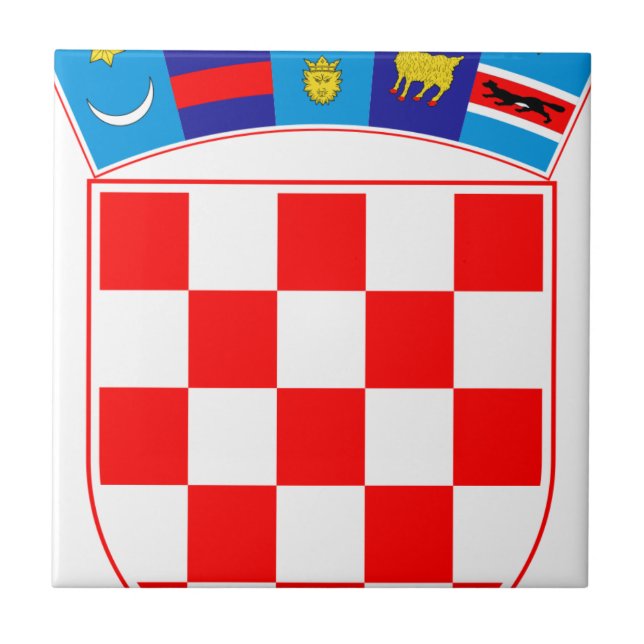 Carreau Manteau des bras de la Croatie, emblème croate, (Devant)
