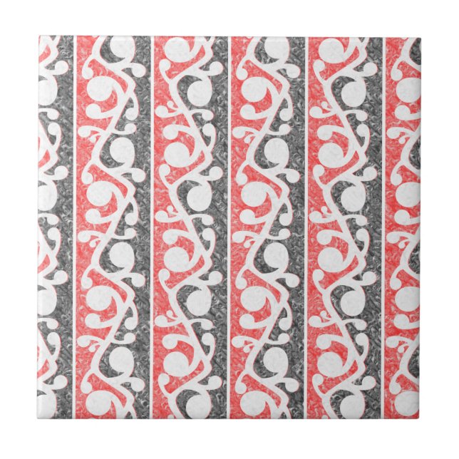 Carreau Maori Tribal Motif en détresse (Devant)