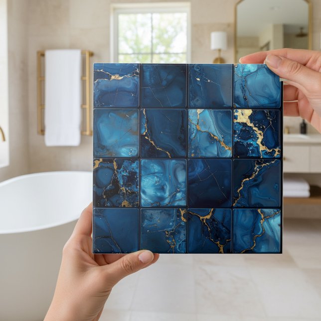 Carreau Marble Mix 4x4 Squares Blue ID1186c (Créateur téléchargé)