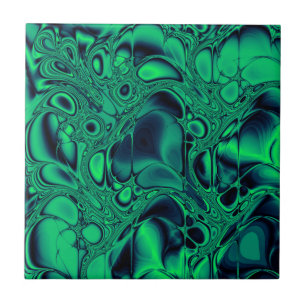 Carreau Marbre Abstrait Emerald Green et Palatinat