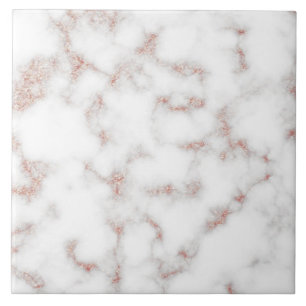 Carreau Marbre blanc Carrara Rose Gold Parties scintillant