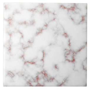 Carreau Marbre blanc Carrara Rose Gold Parties scintillant