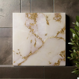 Carreau Marbre Blanc Doré Pailleté ID1171a