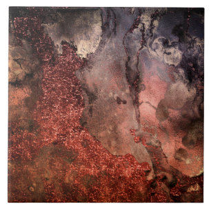 Carreau Marbre de cuivre brillant d'émeraude d'encre de