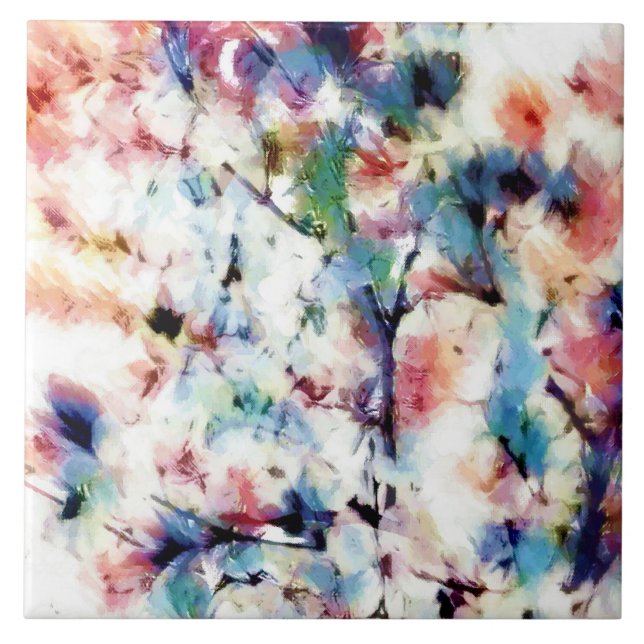 Carreau Marbre de trait moderne en granit abstrait rétro (Devant)