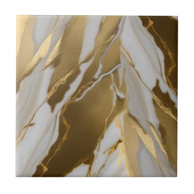 Carreau Marbre d'or 3 Pierres Carrelage en céramique (Devant)