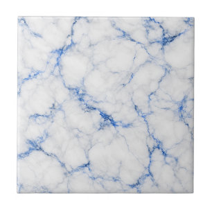 Carreau Marbre élégant blanc et bleu
