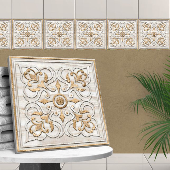 Carreau Marbre et or marocain Travertine (Créateur téléchargé)
