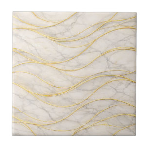 Carreau Marbre Golden Serenity Waves – Luxe sans joints