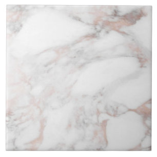 Carreau Marbre Modèle blanc or Rose sur mesure