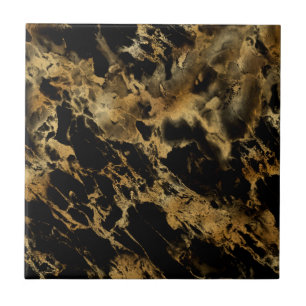 Carreau Marbre noir doré Agate Tendance Chic 