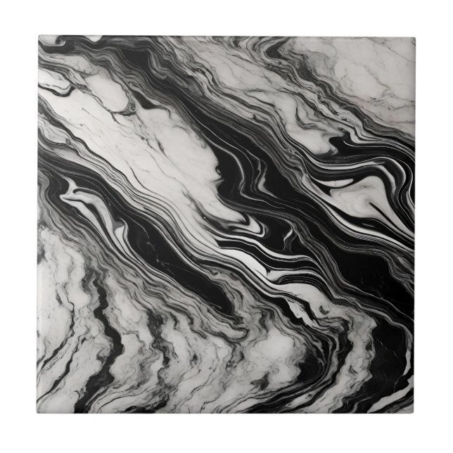 Carreau Marbre noir et blanc (Devant)
