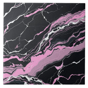Carreau Marbre noir et rose