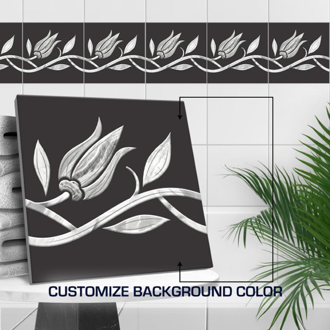 Carreau Marbre Turc tulip Frontière sans couture (Créateur téléchargé)