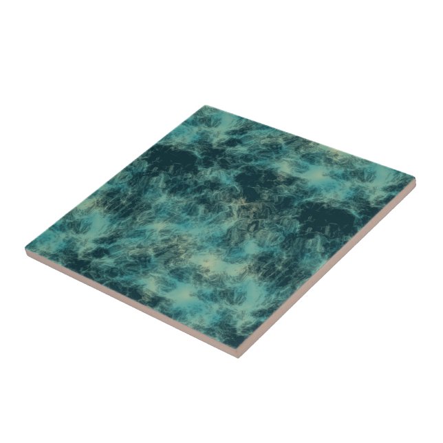 Carreau Marbre turquoise Abstrait (Côté)