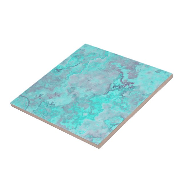 Carreau Marbre turquoise Abstrait (Côté)