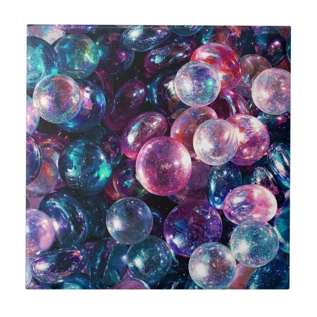 Carreau Marbres en verre brillants colorés (Devant)