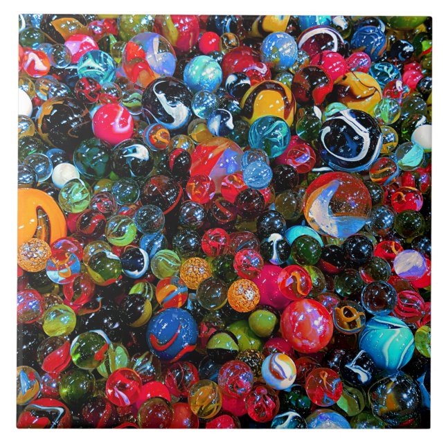 Carreau Marbres en verre brillants colorés (Devant)