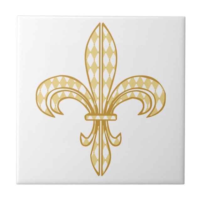 Carreau Mardi gras Fleur De Lis (Devant)