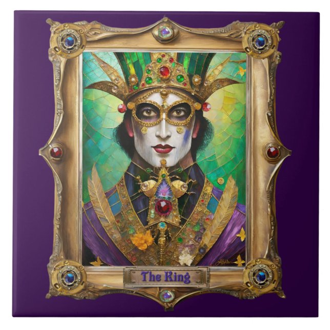 Carreau Mardi Gras Realm Portraits - Le Roi (Devant)