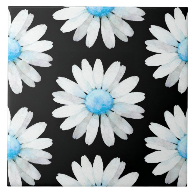 Carreau Marguerites à points bleus (Devant)