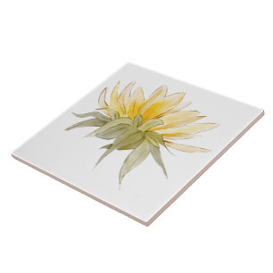 Carreau Mariage de tournesol de luxe Grand blanc