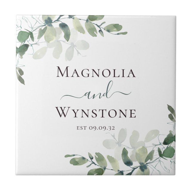 Carreau Mariage de verdure Eucalyptus (Devant)