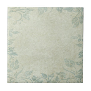 Carreau Mariage floral vintage bleu de vigne