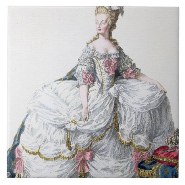 Carreau Marie Antoinette (1752-93) de 'DES Estam de (Devant)