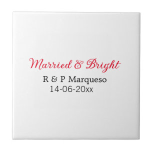 Carreau Marié & lumineux ajouter nom de couple mariage ajo