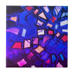 Carreau Marine bleu violet rose marine abstrait