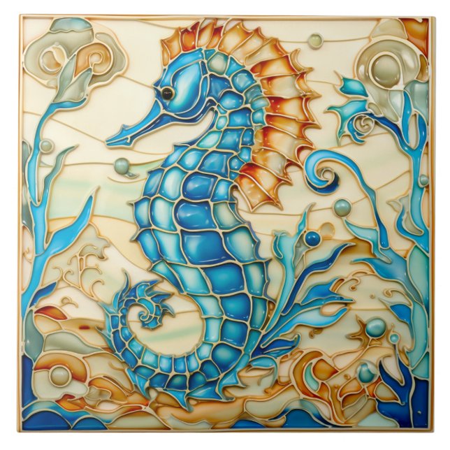 Carreau Marine Vie aquatique Seahorse (Devant)