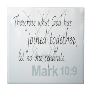 Carreau Mark 10:9 Bible de mariage Verse