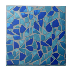 Carreau Marocain mosaïque bleu marine aquamarine turquoise