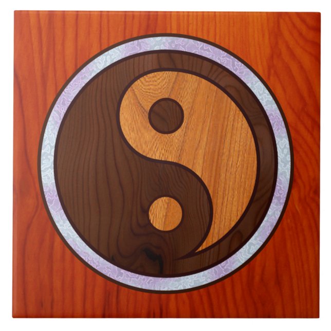Carreau Marqueterie de Yin-Yang (Devant)