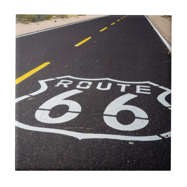 Carreau Marqueur de route de l'itinéraire 66, Arizona (Devant)