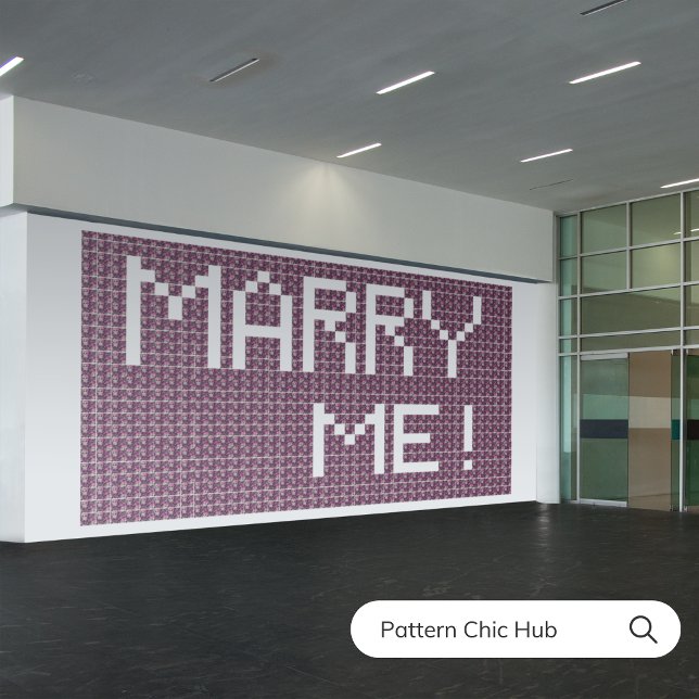 Carreau Marry Me Moderne Sugar Crâne rose Décor (Créateur téléchargé)
