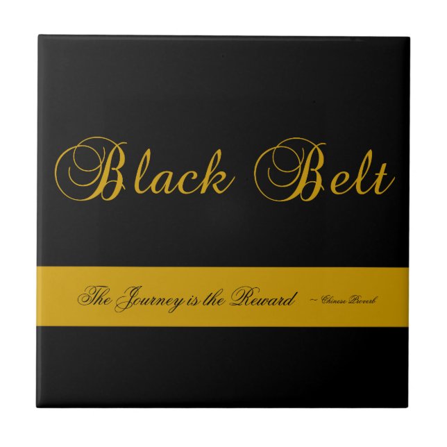 Carreau Martial Arts Black Belt Journey Tile (Devant)