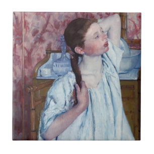 Carreau Mary Cassatt - Jeune Fille Arrangeant ses Cheveux
