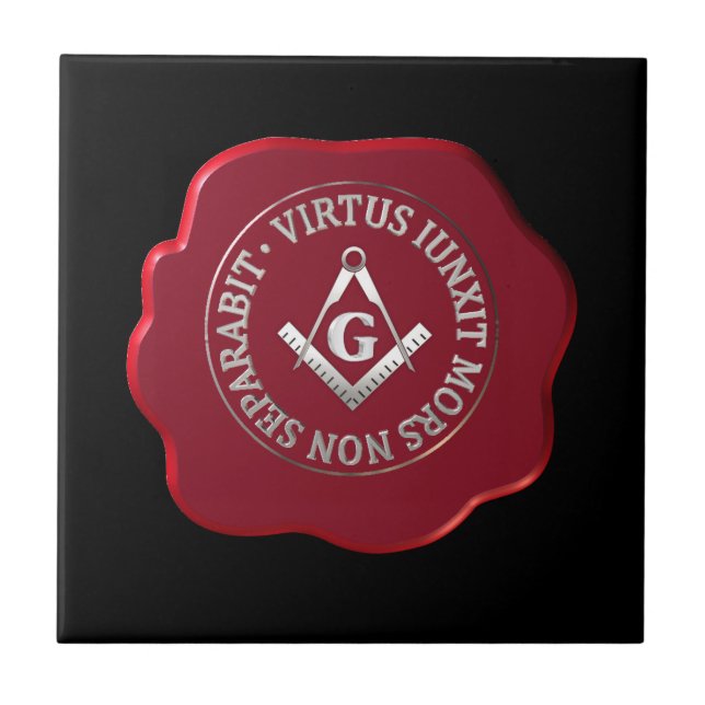 Carreau Masonic sceau de cire (Devant)