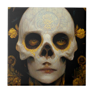 Carreau Masque de mort Imaginaire Sci-Fi Art