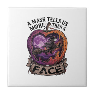 Carreau Masque En Dit Plus Que Visage Halloween Sorcière P