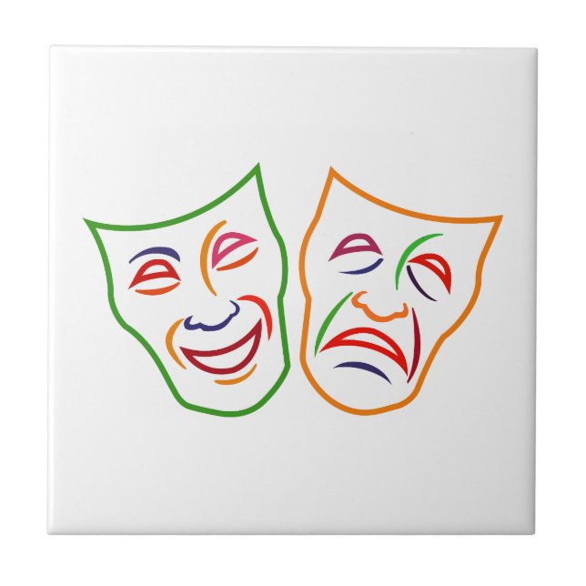 Carreau Masques de tragédie de comédie (Devant)