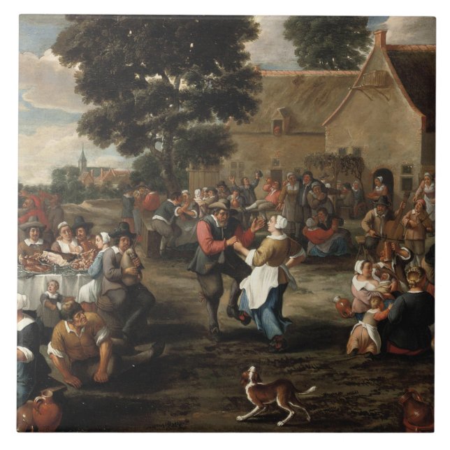 Carreau Mattheus van Helmont - Fête des paysans (Devant)