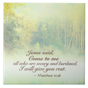 Carreau Matthew 11:28 Come to Me, Je veux give you reste