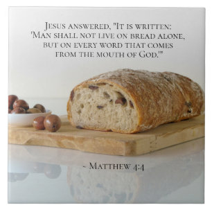 Carreau Matthew 4:4 On shall not live on bread alone