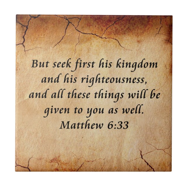 Carreau Matthew 6:33 Bible (Devant)