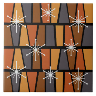Carreau MCM géométrique Abstrait Burnt Orange