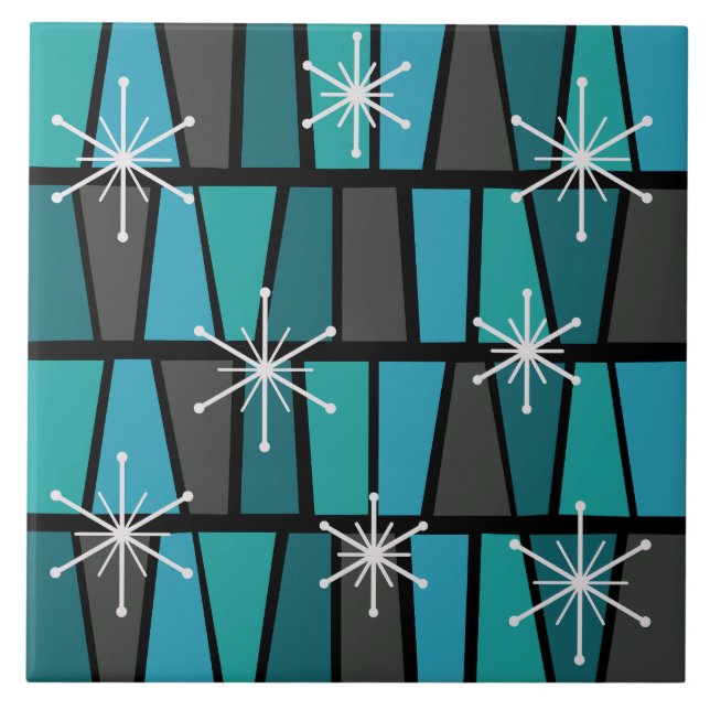 Carreau MCM géométrique Abstrait Turquoise Turquoise (Devant)