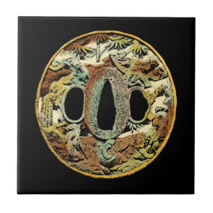 Carreau Médaillon asiatique doré par le studio de vision